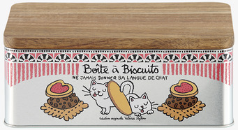 Plåtburk Kakor & Kex från Derriére la porte med kattmotiv
