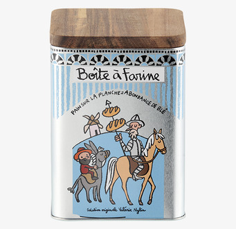 Plåtburk Mjöl från Derriére la porte med lekfull design