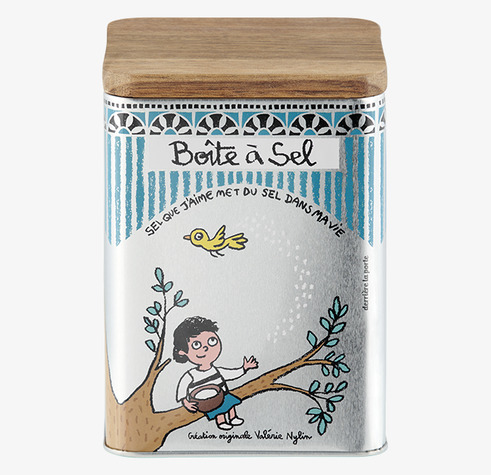 Plåtburk Salt från Derriére la porte med färgglad design