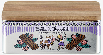 Plåtburk Choklad från Derrière la porte med trälock