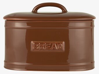 Bild av stilren och praktisk brödbox i brun design