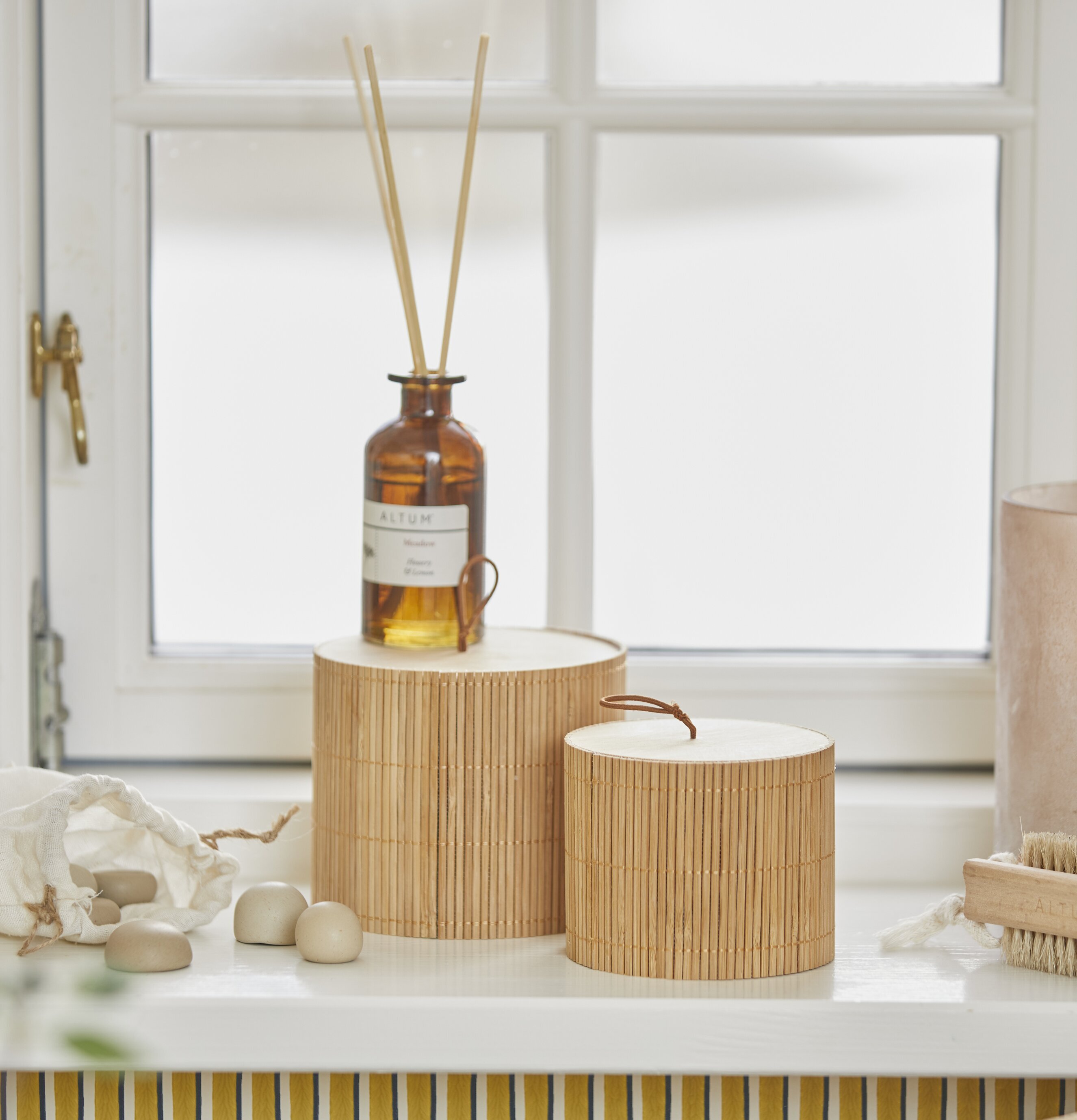 Förvaringslåda Rund Bambu Set/2 från IB Laursen