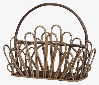 Bild av elegant och funktionell tidningskorg i rotting