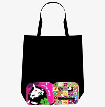 Bild av elegant och färgglad vikbar påse med design