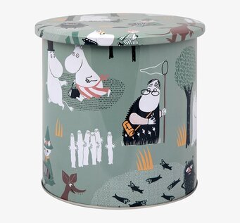 Plåtburk - Mumin Skogsutflykt Grön från Moomin by Martinex