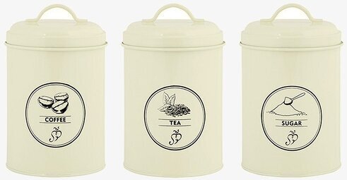 Plåtburk Kök - Coffee, Tea & Sugar från Gardenlife