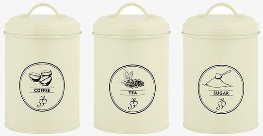 Plåtburk Kök - Coffee, Tea & Sugar från Gardenlife