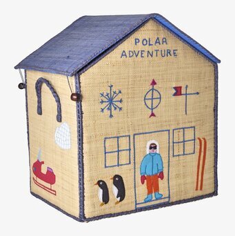 Bild av förvaringslåda formad som polarinspirerat hus