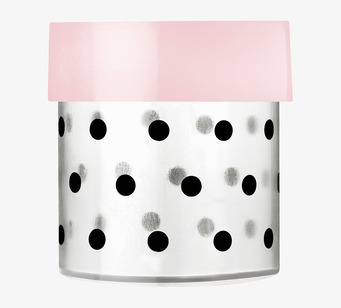 Bild av stilren förvaringsburk med prickmönster