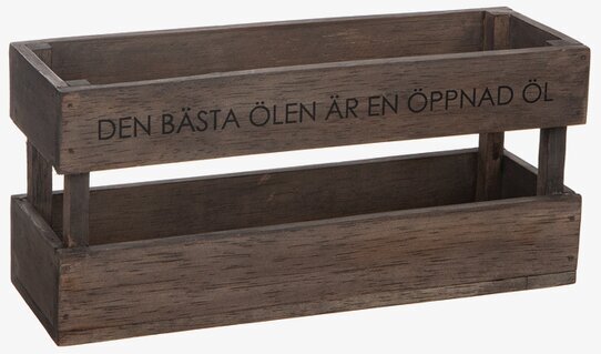 Trälåda - En Öppnad Öl från Different Design i massivt trä