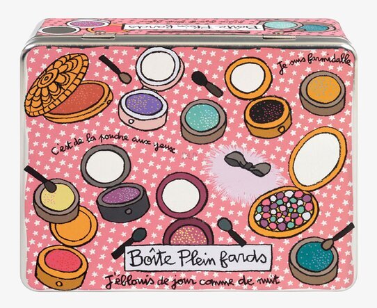Plåtburk Puder/Smink Rosa från Derriére la porte