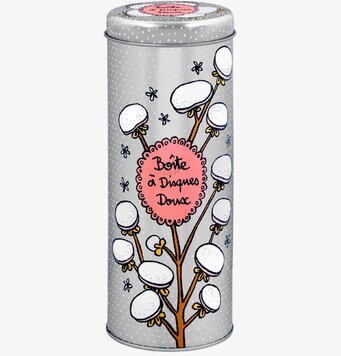 Plåtburk Bomullspads Zink från Derriére la porte i zinkfinish