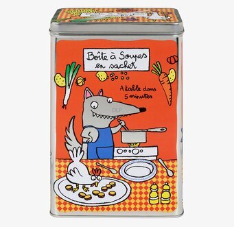 Plåtburk Soppa I Påse från Derriére la porte med vargmotiv