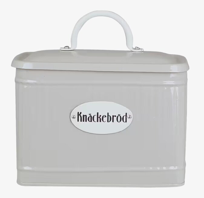 Plåtburk Hugo Knäckebröd Beige från Strömshaga i plåt
