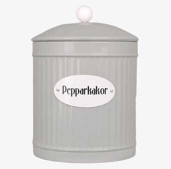 Plåtburk Hugo Pepparkakor Beige från Strömshaga i plåt