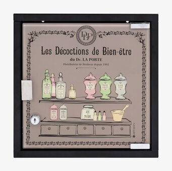 Bild av elegant medicinskåp med retro apoteksdesign