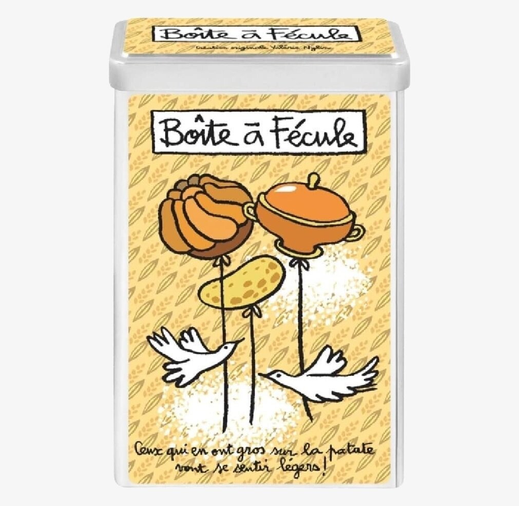 Plåtburk Maizena/Mjöl från Derriére la porte i gult