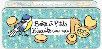 Plåtburk Kex & Knäcke Derriére la porte Plåtburkar Metallburkar