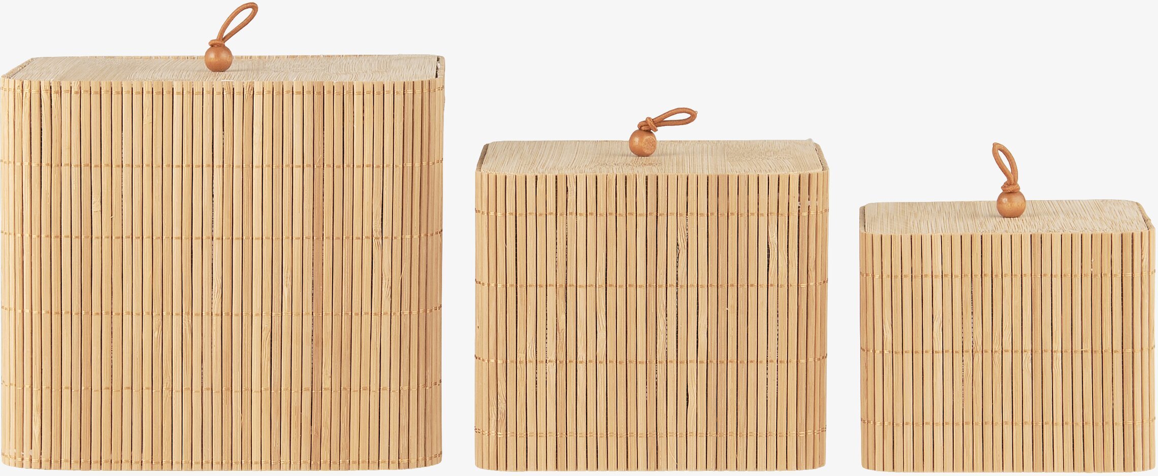 Förvaringsask Bambu Set/3 från IB Laursen i olika storlekar