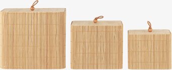 Bild av stilrena och hållbara bambuaskar set om tre