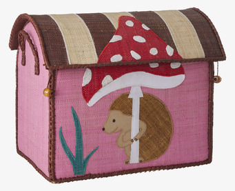 Foto av förvaringslåda med natur- och lekfullt tema