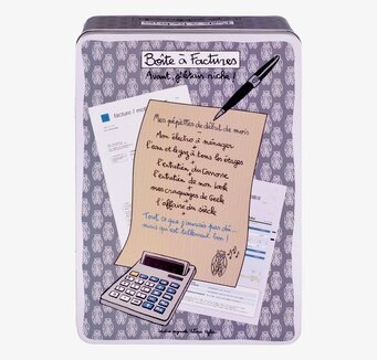 Plåtburk Räkningar Grå från varumärket Derriére la porte