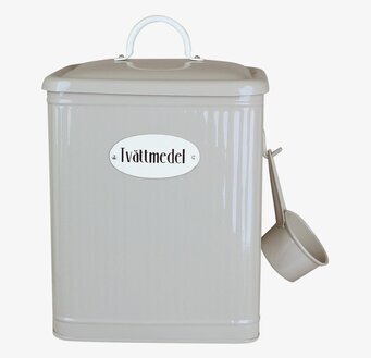 Plåtburk Hugo Tvättmedel Beige Strömshaga Plåtburkar Metallburkar