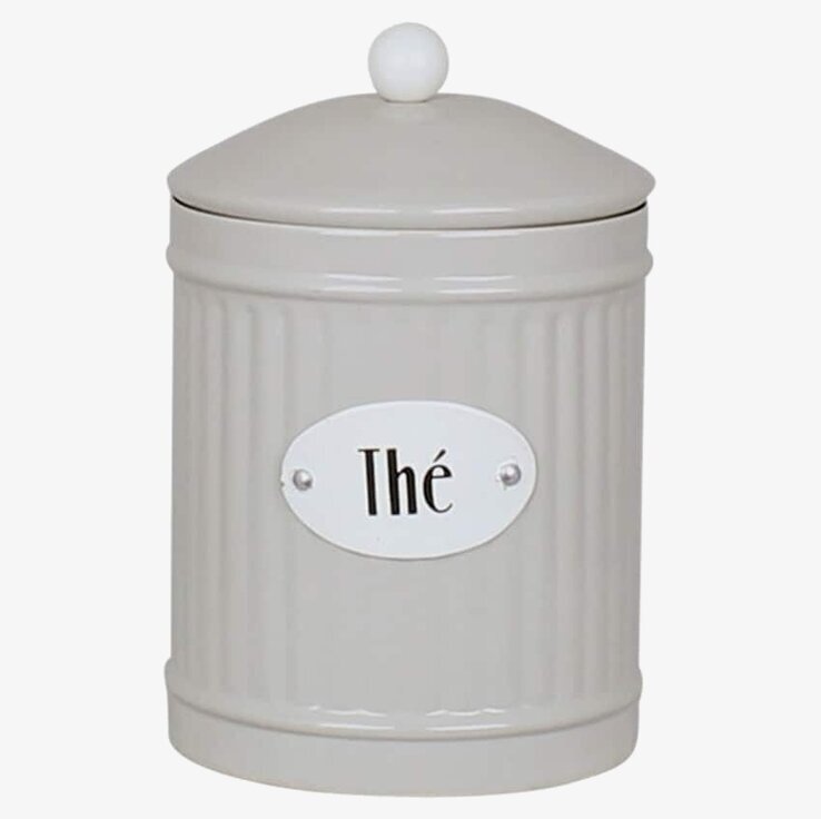 Plåtburk Hugo Thé Beige från Strömshaga i beige plåt