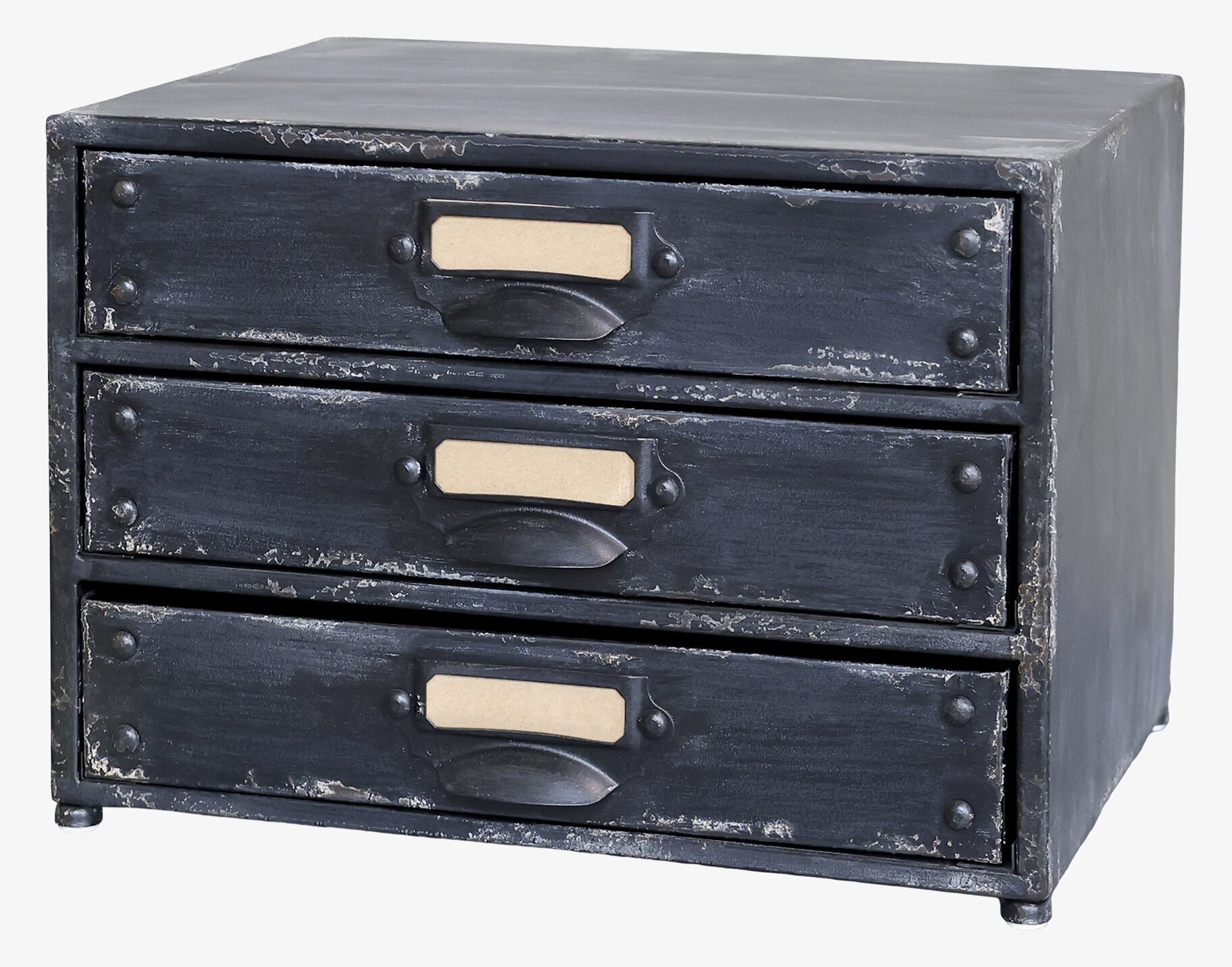 Bild av industriell skrivbordsbyrå med tre lådor