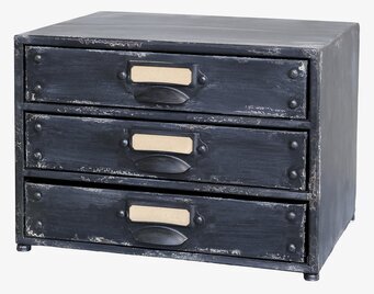 Bild av industriell skrivbordsbyrå med tre lådor