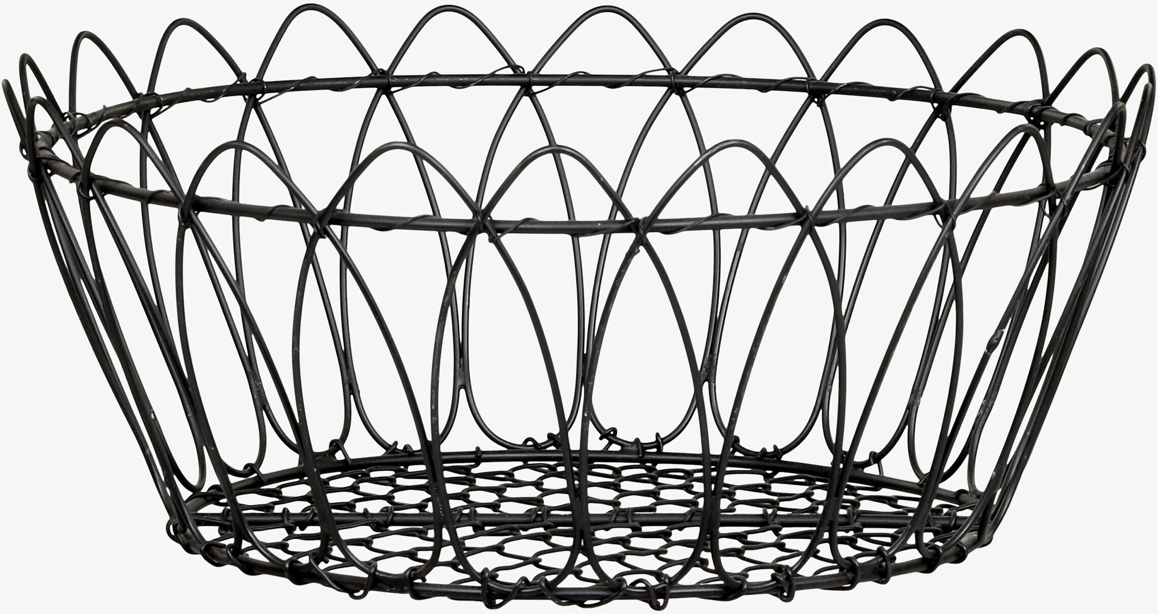 Foto av elegant svart trådkorg med tidlös design