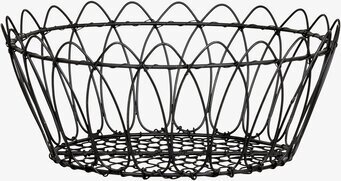 Foto av elegant svart trådkorg med tidlös design
