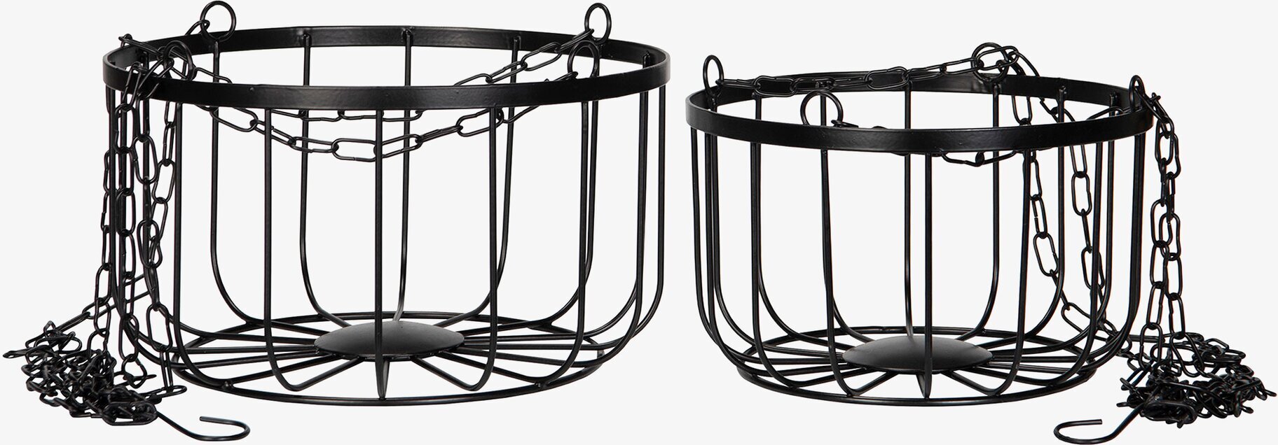 Bild av moderna svarta metallkorgar för inredning