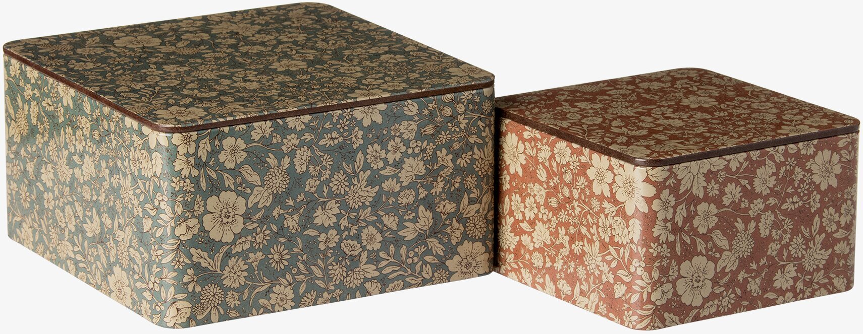Plåtburk Set/2 Blossom från Maileg med blommönster