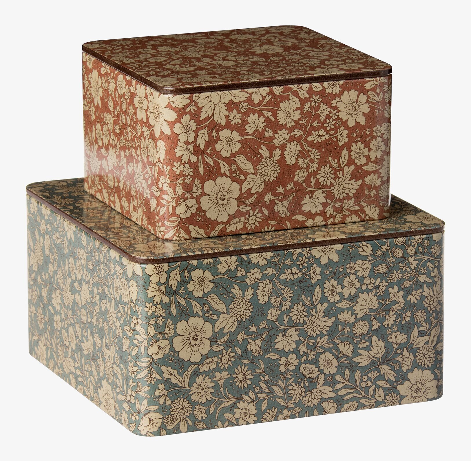 Plåtburk Set/2 Blossom från Maileg med blommönster