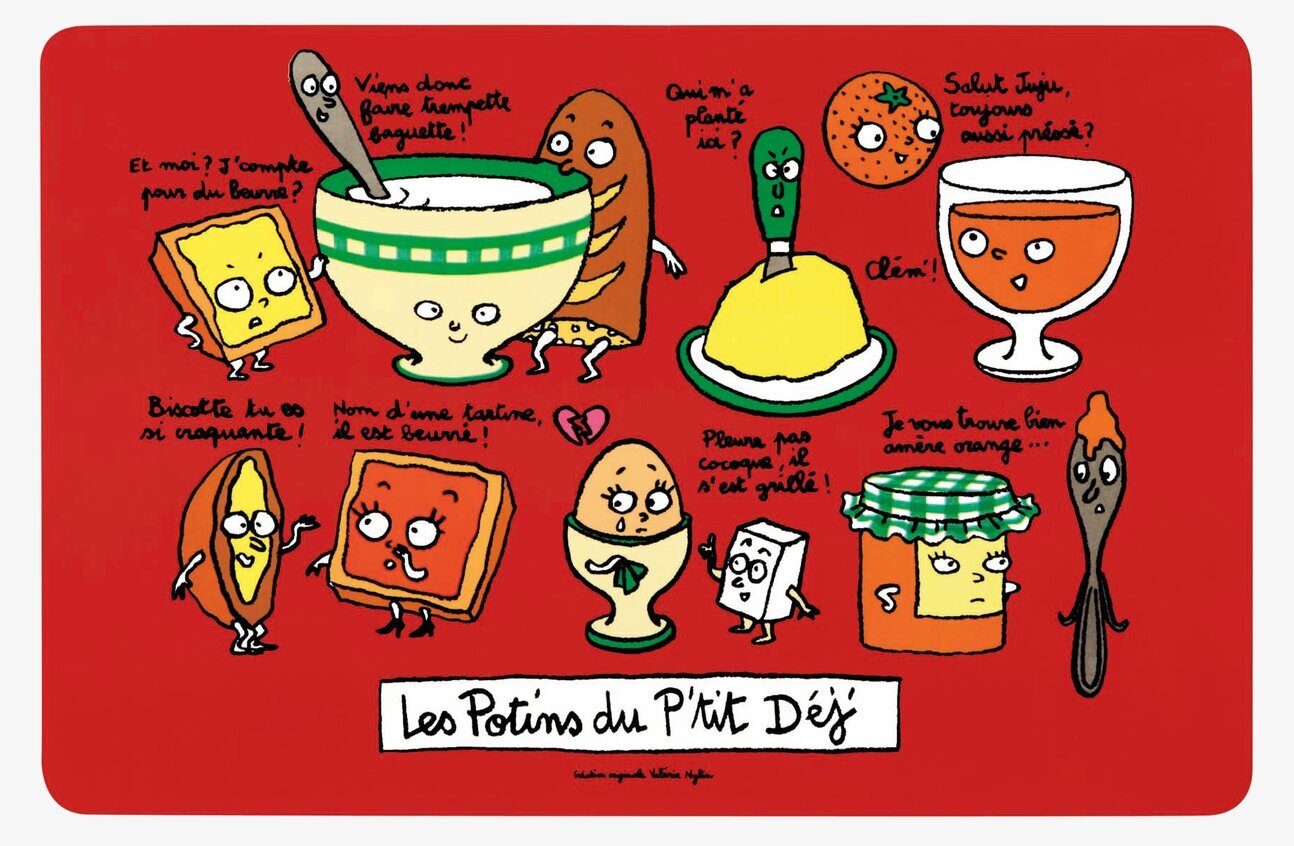 Bordstablett Röd från Derriére la porte med lekfull design