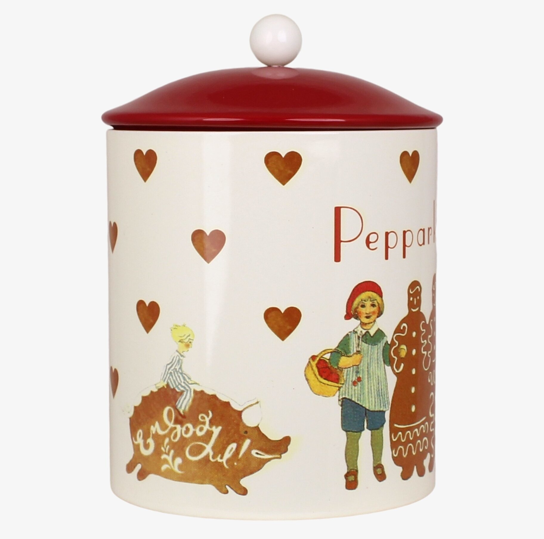 Plåtburk Aina Pepparkakor från Strömshaga med julmotiv