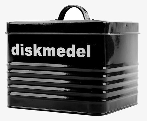 Plåtburk Diskmedel Svart från Interstil med räfflad design