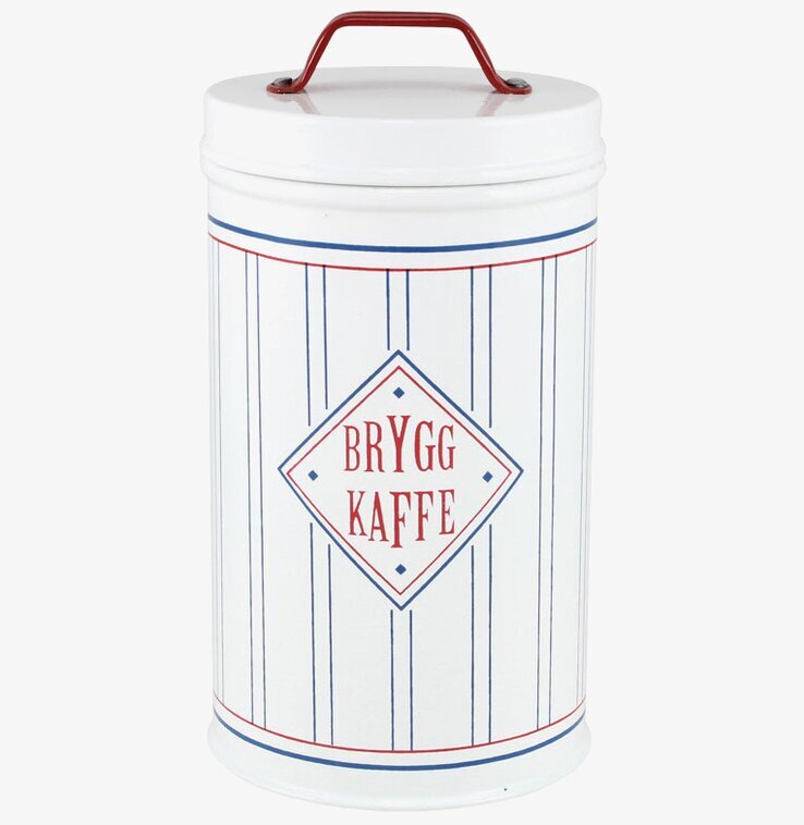 Plåtburk Melker Kaffe från Strömshaga med retrodesign