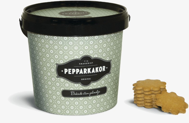 Pepparkakor Refill 500 g från Finsmakeriet i plastbehållare