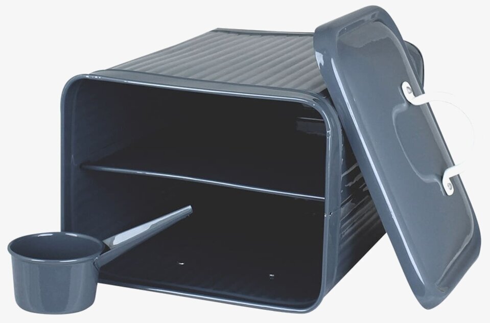 Plåtburk Hugo Tvättmedel Blå från Strömshaga, liggande