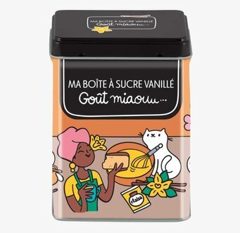 Plåtburk Vaniljsocker från Derriére la porte, retro-design