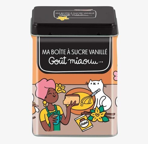 Plåtburk Vaniljsocker från Derriére la porte, retro-design