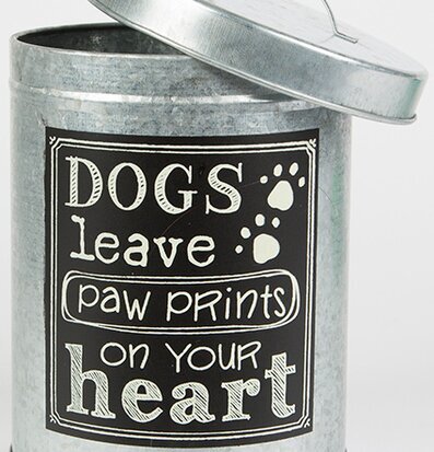 Plåtburk Dogs Paw Print från Sass & Belle, silverfärgad