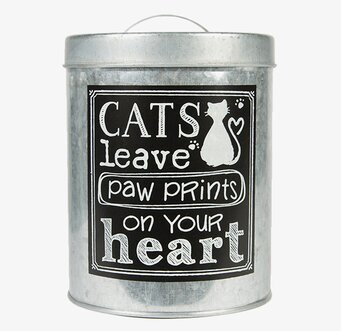 Plåtburk Cat Paw Print från Sass & Belle med kattmotiv