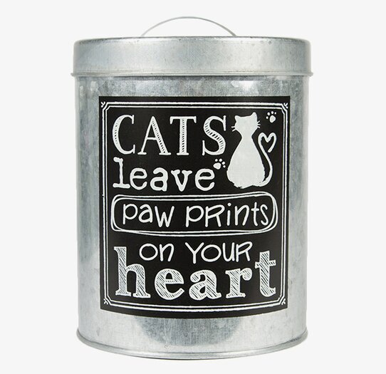 Plåtburk Cat Paw Print från Sass & Belle med kattmotiv
