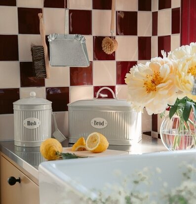 Plåtburk Müsli Beige Strömshaga Plåtburkar Metallburkar