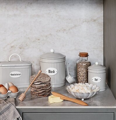 Plåtburk Müsli Beige Strömshaga Plåtburkar Metallburkar