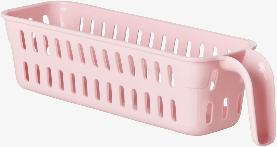 Bild av rosa förvaringslåda med perforerade sidor