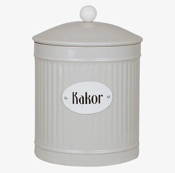 Plåtburk Kakor Beige från Strömshaga i klassisk design